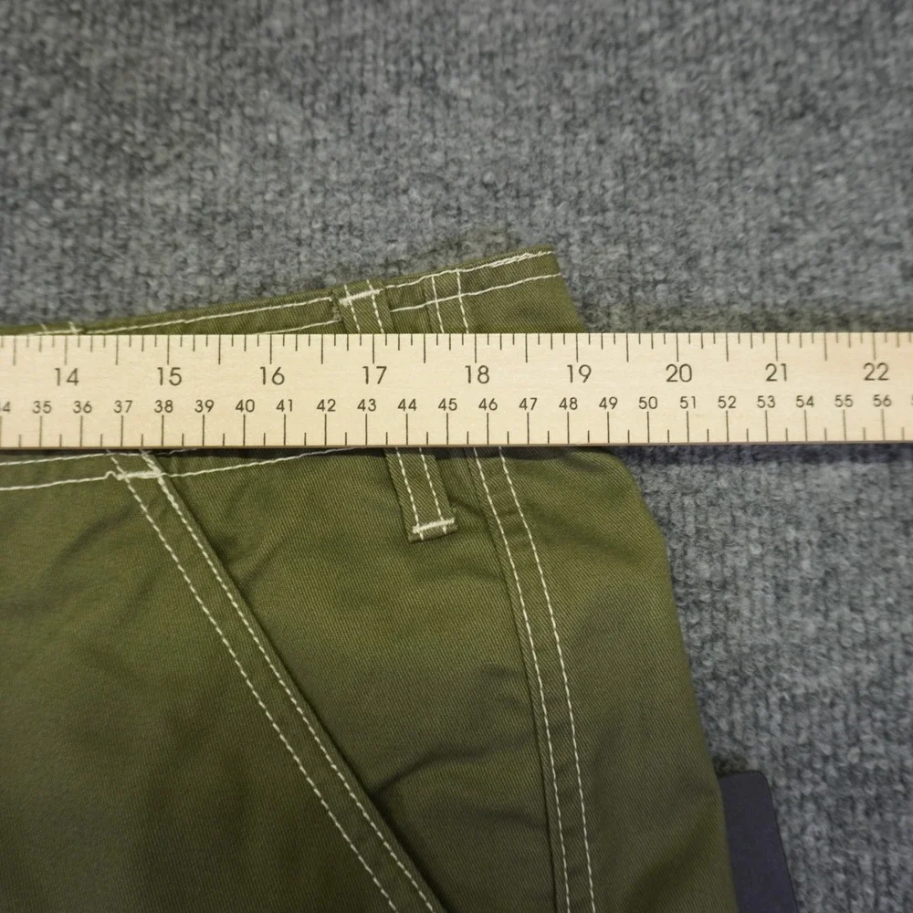 NEW True Religion Cargo Pants Mens 36 Green Contrast Stitch Straight Leg